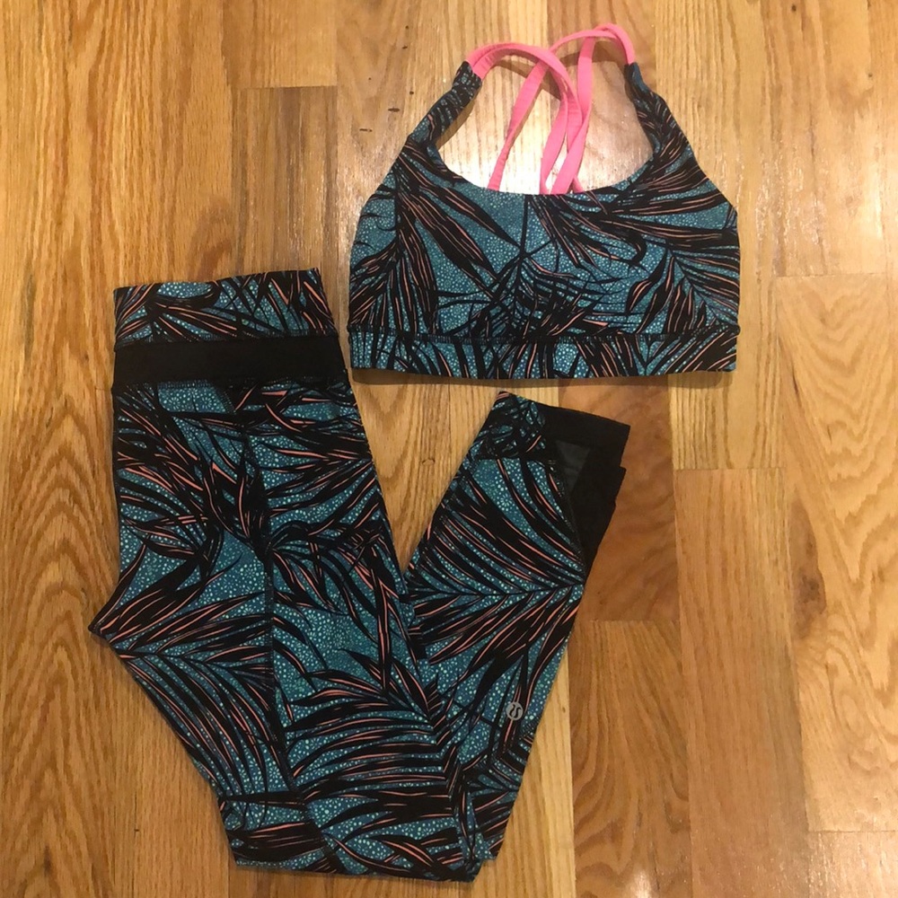 Lululemon - inspire tight 7/8 & energy bra